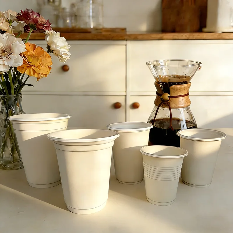 Vaso biodegradable ecológico de maicena de 12 oz