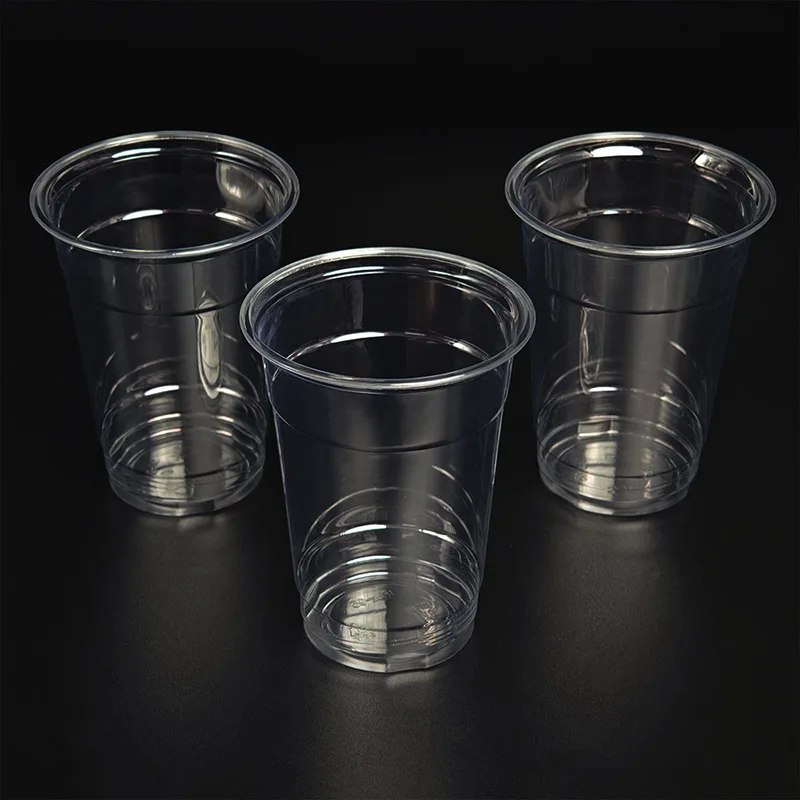 Vaso de plástico PET para bebidas frías de 16 oz