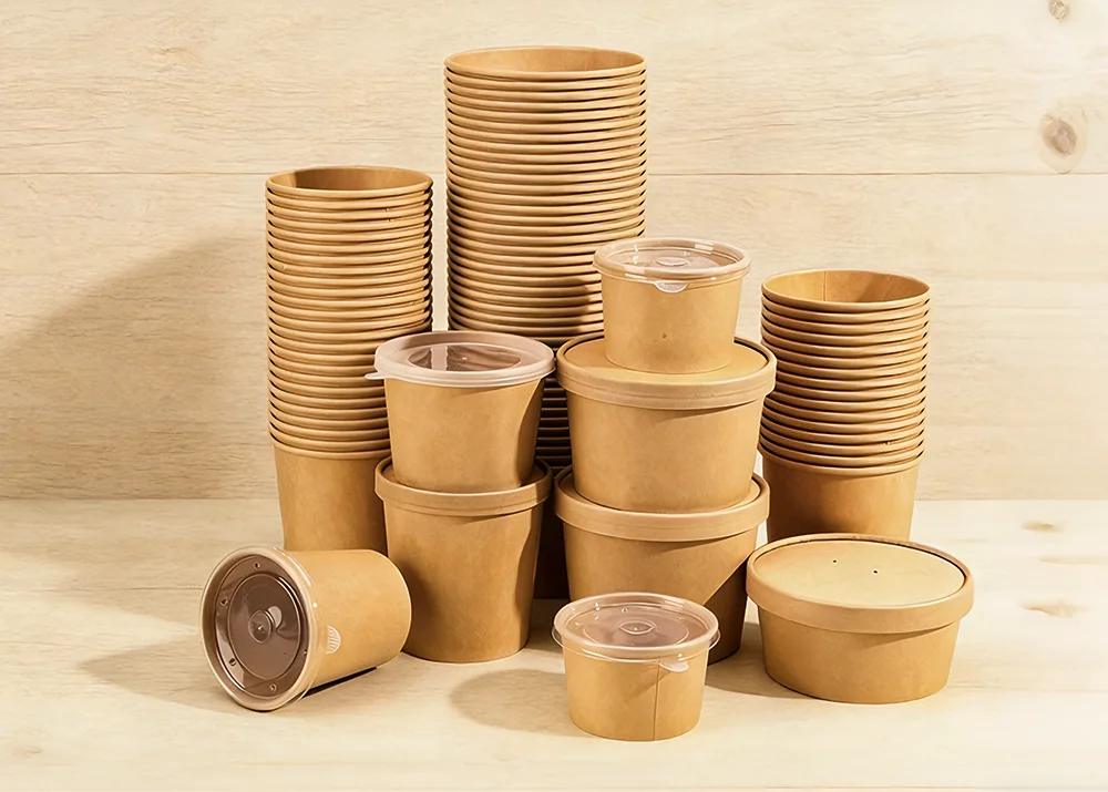 Las características de los cuencos de papel.