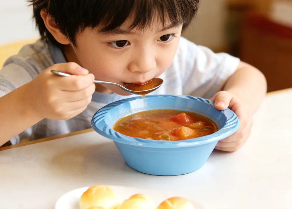 Las características del cuenco de plástico.