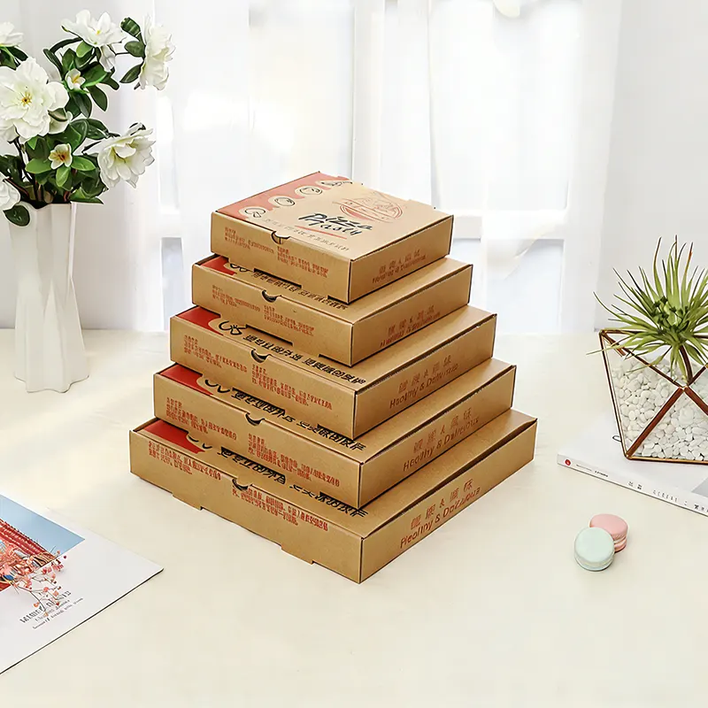 Caja de pizza impresa personalizada de 9 pulgadas
